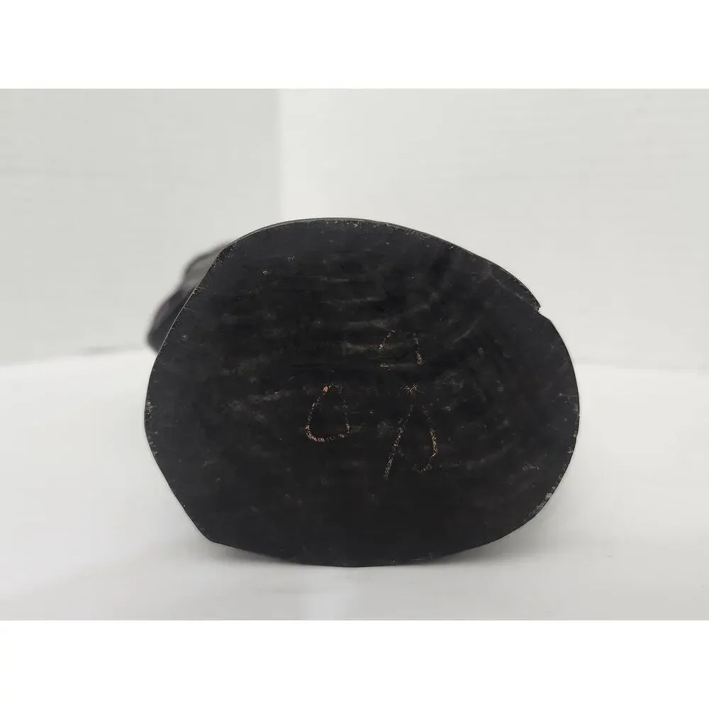 African Makonde Hand Carved Ebony Wood Head Bust Sculpture